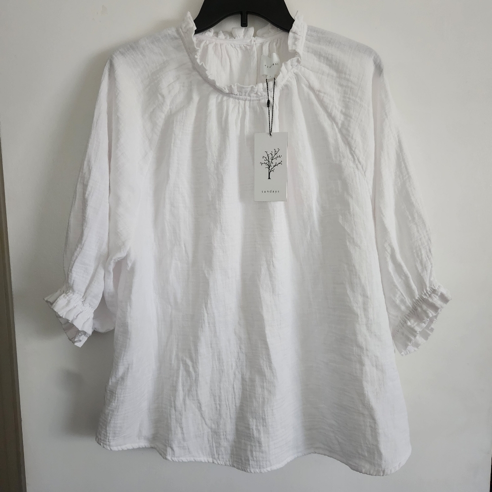 we are sundays Top New Size M/L Cotton Gauze